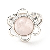 Natural Rose Quartz Adjustable Rings RJEW-P043-01P-22-2