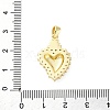 Brass Micro Pave Clear Cubic Zirconia Pendants KK-S510-31G-05-3