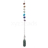 Mixed Synthetic & Natural Chip Gemstone Pointed Dowsing Pendulums PALLOY-JF02455-01-3