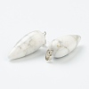 Natural Howlite Pointed Pendants G-F705-01M-P-6