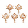 Rack Plating Brass Micro Pave Clear Cubic Zirconia Pendants X-KK-T060-07-RS-1