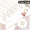 40Pcs Ring Shaped Steel Wire Name Card Clip Holder AJEW-CN0006-50-6