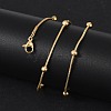 304 Stainless Steel Round Snake Chain Necklaces STAS-G244-88B-G-2