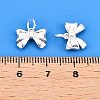 925 Sterling Silver Bowknot Charms STER-T007-101S-4