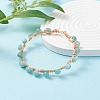 Natural Amazonite Braided Beaded Bracelet BJEW-JB07997-04-2