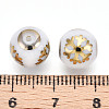 Christmas Opaque Glass Beads X-EGLA-R113-01C-3
