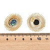 Paua Shell & Brass Stud Earrings for Women EJEW-JE07473-02-4