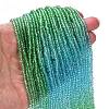 Transparent Painted Glass Beads Strands DGLA-A034-T1mm-A17-2