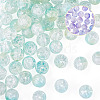 100Pcs Crackle Transparent Glass UV Reactive Beads GLAA-TA0004-28B-3