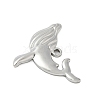 304 Stainless Steel Whale Pendants STAS-S186-05B-P-2