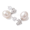 Natural Pearl Ear Studs EJEW-P286-51P-3