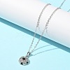 Zinc Alloy Crystal Rhinestone Sport Ball Pendant Cable Chain Necklaces NJEW-U024-01P-05-3