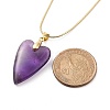 Heart Natural Gemstone Pendant Necklaces NJEW-JN04092-7