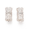 925 Sterling Silver & Clear Cubic Zirconia Screw Clasps STER-T008-78S-1