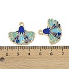 Rack Plating Alloy Enamel Pendants FIND-I038-07E-3