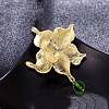 Leaf Enamel Pins with Resin Bead PW-WGD2161-01-3