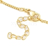 Brass Micro Pave Clear Cubic Zirconia Pendant Necklaces NJEW-M220-05C-G-3