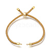 Braided Cotton Cord Slider Bracelet Making MAK-R001-01G-05-1