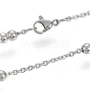 Non-Tarnish 304 Stainless Steel Cable Chain Necklaces NJEW-M183-06P-3