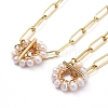 Brass Paperclip Chains Necklace & Bracelet Jewelry Sets SJEW-JS01098-2