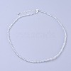 Natural White Topaz Beaded Necklaces NJEW-K114-B-A09-1