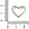 304 Stainless Steel Heart Linking Rings STAS-I321-73P-3