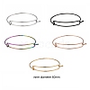 10Pcs 5 Color Adjustable Ion Plating(IP) 304 Stainless Steel Expandable Bangle Making BJEW-LS0001-01-2