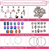 88Pcs Heart & Rondelle & Flower & Geometry Alloy/Acrylic/Glass/ Resin Beads DIY-SZ0004-20-2