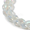 Opaque Solid Color Electroplate Glass Beads Strands EGLA-N013-J8mm-B02-3