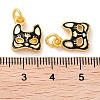 Alloy Enamel Charms ENAM-A001-02B-3