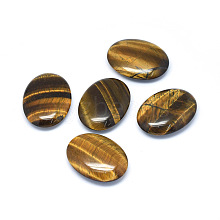 Natural Tiger Eye Oval Palm Stone G-P415-52