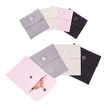   8Pcs 8 Style Square Velvet Jewelry Bags TP-PH0001-17