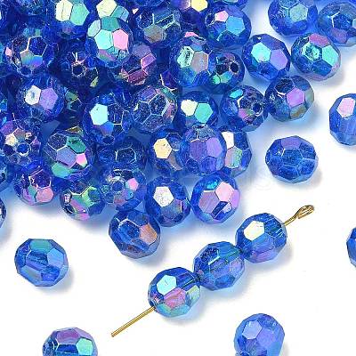 Eco-Friendly Transparent Acrylic Beads TACR-PL642-8mm-32-1