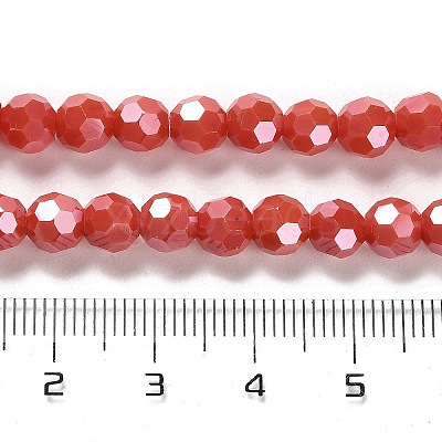 Electroplate Opaque Glass Beads Strands EGLA-A035-P6mm-A03-1