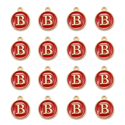 Golden Plated Alloy Enamel Charms ENAM-S118-03B-1