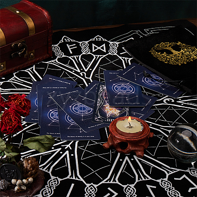 1Pc Lint Square Tarot Tablecloth AJEW-CN0002-18-1