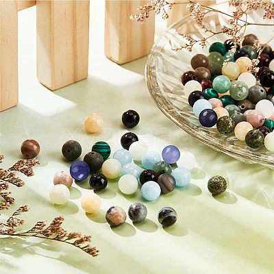 375Pcs 15 Styles Natural & Synthetic Gemstone Beads G-NB0003-87-1