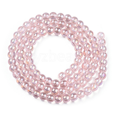 Electroplate Transparent Glass Beads Strands LS-GLAA-T032-T4mm-AB10-1