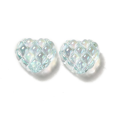 Transparent Acrylic Waffle Beads OACR-E016-01A-1