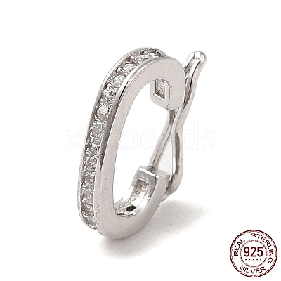 Rhodium Plated 925 Sterling Silver Twister Clasps LS-STER-E056-026P-A-1