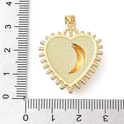 Brass Micro Pave Clear Cubic Zirconia Pendants CU-CBA03AF-10A-G-1