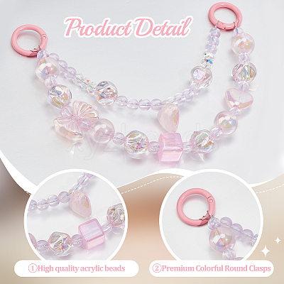 2Pcs Bowknot Heart Plastic Pendant Decorations DIY-BBC0002-28A-1