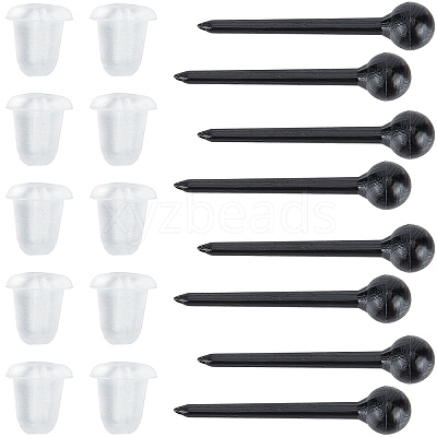 500Pcs Eco-Friendly Plastic Stud Earring Findings KY-SP0001-01B-1