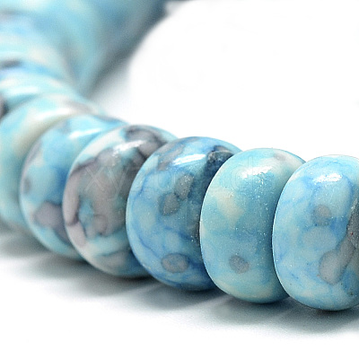Synthetic Ocean White Jade Beads Strands G-S257-5x10mm-02-1