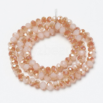 Electroplate Glass Beads Strands EGLA-A034-J6mm-J02-1