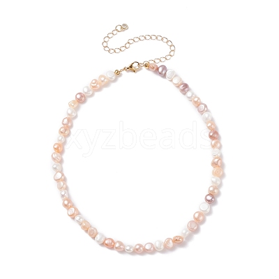 Vintage Natural Pearl Beaded Necklace for Women NJEW-JN03787-01-1