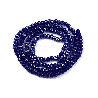 Electroplate Glass Beads Strands EGLA-A044-P1mm-A07-1