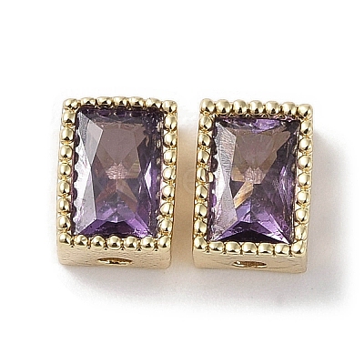 Brass with Cubic Zirconia Beads KK-G491-35G-01-1