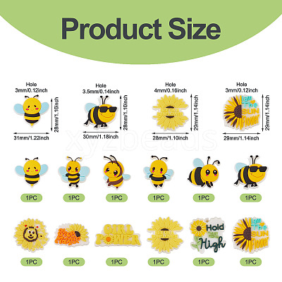 12Pcs 12 Styles PVC Beads FIND-TA0009-70-1