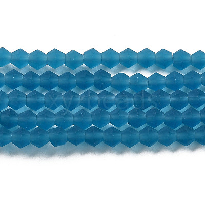 Imitate Austrian Crystal Frosted Glass Beads Strands EGLA-A039-T6mm-MD01-1